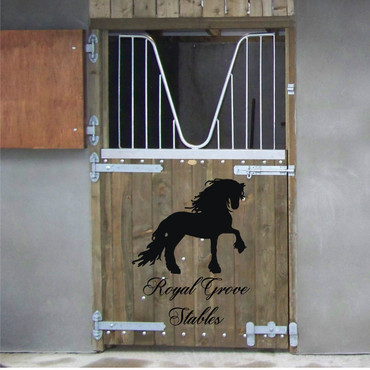 Cute Room Wall Decor - Personalized Name Horse Vinyl Decal Wall Sticker for Kids, Boys or Girls Bedroom, Playroom, or Nursery - Custom Sizes and Colors Match The Theme of Any Living Space