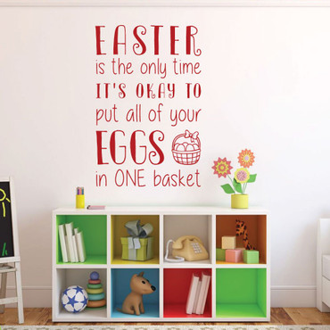 Easter Home Decor, Funny Easter Vinyl Wall Decal, Easter Humor for Home, Office, or School