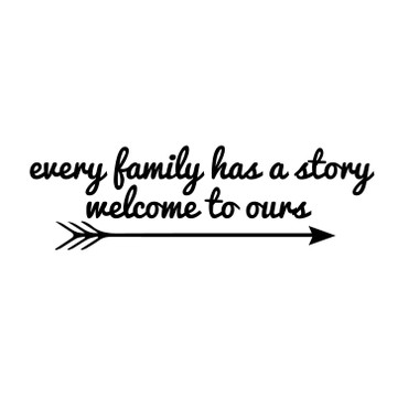 Family Wall Decal - Every Family Has A Story - Vinyl Art Decoration for Living Room or Home Decor