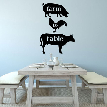 Farm To Table Kitchen Decal