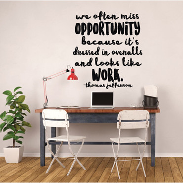 Hard Work Inspirational Vinyl Wall Decal