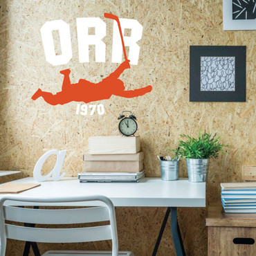 Hockey Wall Decal -1970 Bobby Orr - Vinyl Decor for Teen, Boy's Bedroom, Playroom Or Man Cave - Sports Decorations