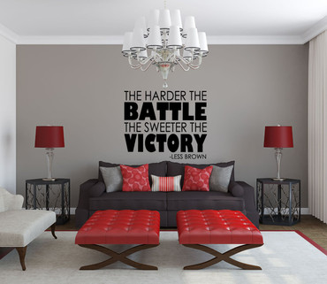 Inspirational Wall Quote -Motivational Vinyl Decor for Bedrooms, Workplace or Office - Motivational Less Brown Quote for Anyone