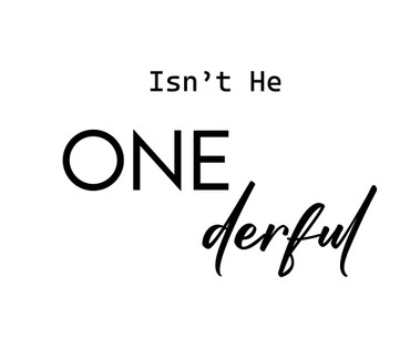 Isn't He Onederful Vinyl Decal - First Birthday Decor