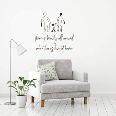 Large Family Quote Wall Decals Vinyl Lettering - Love at Home Christian Hymn Lyrics - Latter-day Saint Home Decor