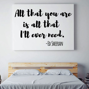 Love Wall Decal - All That You Are Is All That I'll Ever Need - Vinyl Bedroom Decor, Home, Living Room or Family Room Decoration