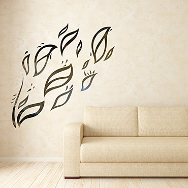 Mirror Leaves Wallpaper Vinyl Wall Decals