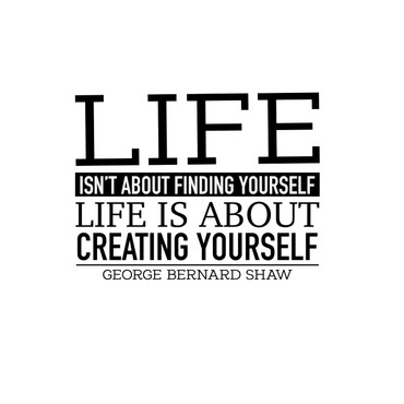 Motivational Wall Decal - Life is About Creating Yourself - Inspirational Vinyl Sticker Decor for Home, Kid's Bedroom, Office, Sports Team, School Classroom