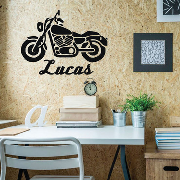 Motorcycle Wall Decal - Personalized Vinyl Art for Home Decor Office or Garage Decoration