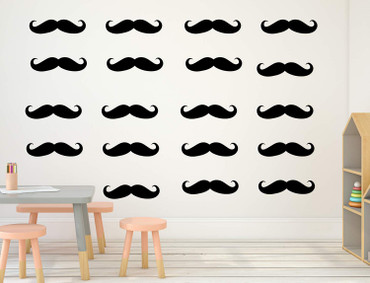 Mustache Wall Decal Vinyl Sticker Decor for Baby Boy's Nursery, Kid's Playroom, Bedroom, School Classroom