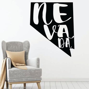 Nevada Wall Decal - State Silhouette Vinyl Art for Home Decor, Living Room or Family Room Decoration