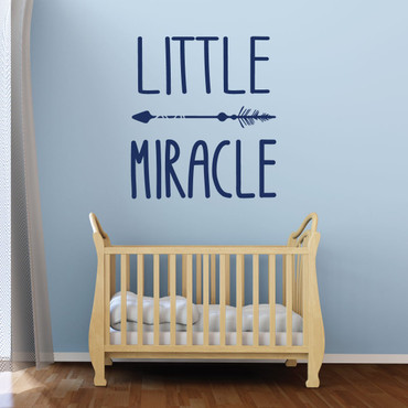 Nursery Wall Decal - Little Miracle - Vinyl Wall Decor for Baby's Room, Bedroom or Play Room.