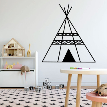 Nursery Wall Decal - Teepee - Vinyl Sticker Decor for Baby's Room, Bedroom or Play Room Decoration