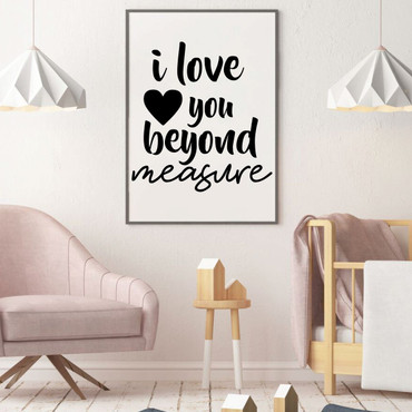 Nursery Wall Decor - I Love You Beyond Measure - Vinyl Decal Decoration For Children's Bedroom or Playroom