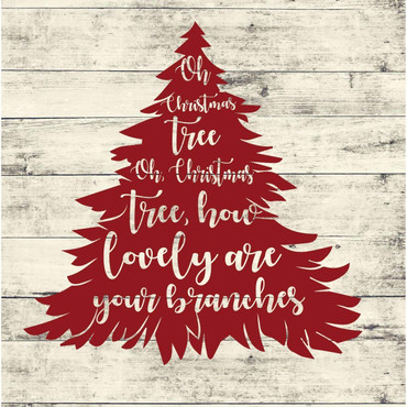 Oh Christmas Tree Wall Decal - Holiday Vinyl Decor for Living Room or Home Decoration