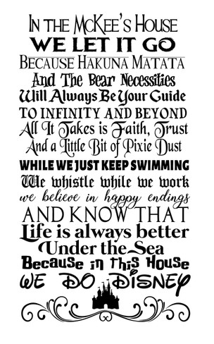 Personalized Family Sign Wall Decal - Fun Quote Mashup for The Home, Wall Art Decor for The Living Room, Entertainment Room, Entryway