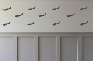 Plane Wall Stickers | Bedroom Decor | Nursery Decor | Faux Wallpaper Decal