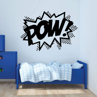 POW Wall Decal - Vinyl Decor for Boys Bedroom Decoration, Playroom or Nursery Room Decor
