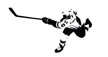 Room Wall Decor - Hockey Player Vinyl Decal Stickers for Home or Office, Bedroom, Locker Room, Ice Rink or Man Cave - Custom Sizes and Colors Match The Theme of Any Living Space