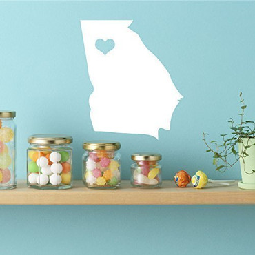 State of Georgia Wall Decor - Vinyl Sticker Decal Art for Home Decor, Living Room, Playroom or Classroom Decoration