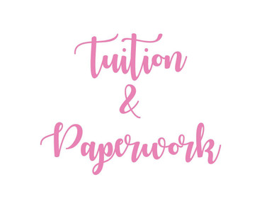 Tuition & Paperwork - Vinyl Lettering for Door or Window