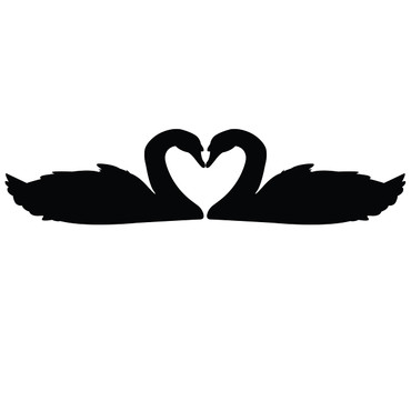 Valentine Swan Heart Wall Decal - Valentine Gift for Loved One