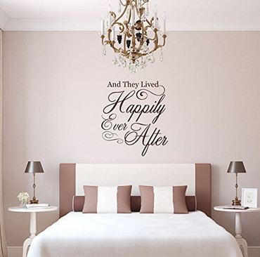 And They Lived Happily Ever After Fairy Tale Marriage Vinyl Wall Decal