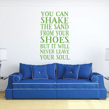 Beach House Decor - You Can Shake The Sand From Your Shoes - Wall Decals for Home Decor, Bedroom Or Playroom - Surfer Gift