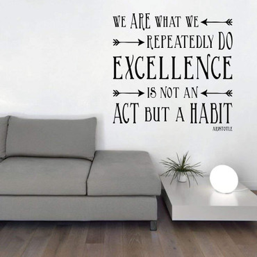 Excellence Quote Wall Decal