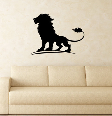 Lion Vinyl Decal, King of the Jungle Wall Art Sticker for Kids Room, Playroom, Zoo, School Classroom, Lion King Themed Birthday Party