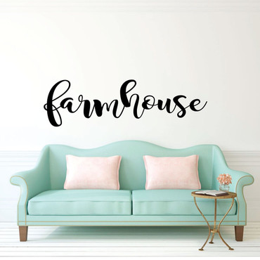 Living Room Decor - Farmhouse Wall Decal Sign - Vinyl Art Decoration for Home, Bedroom or Family Room