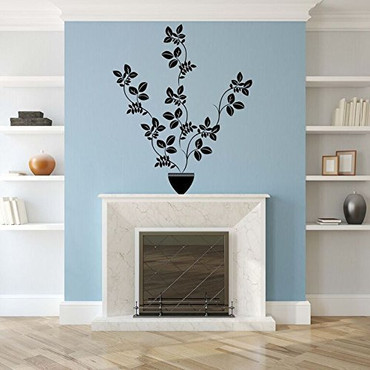 Living Room Decor Wall Art Floral Design Vinyl Decals