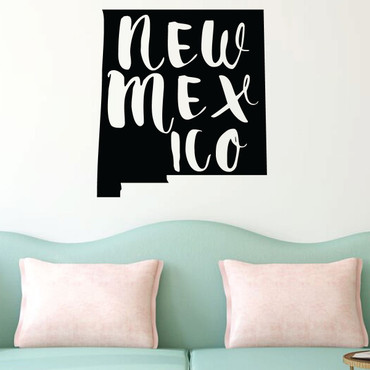 New Mexico Wall Decal - State Silhouette Vinyl Art for Home Decor, Living Room or Family Room Decoration