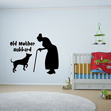 Nursery Rhyme Wall Decals Vinyl Decor - Old Mother Hubbard Children's Room, Playroom Decoration