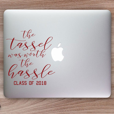 Personalized Graduation Vinyl Decal for MacBook or Windows Laptop Computer, Bedroom or Living Room Wall Decor - Gift for High School or College Graduate