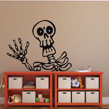 Skeleton Art - Vinyl Wall Decal, Halloween Party Decorations, Halloween Decals, All Hallows Eve