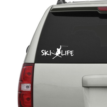 Ski Wall Decor - Personalized Decal -Vinyl Decorations for Home Decor, Bedroom, Playroom Or Beach House - Skier Gift - Decal Only