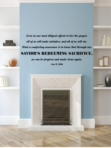 Christian Quotes Wall Decals, Savior's Redeeming Sacrifice - Ann M. Dibb Religious Decoration Sticker for Home Decor, Church Decoration