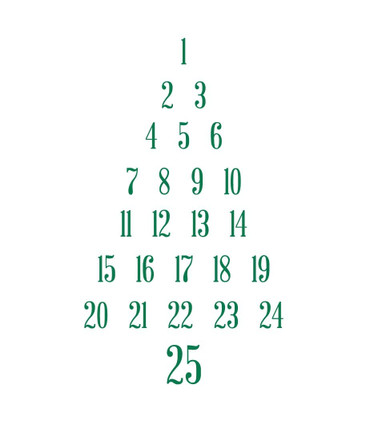 Christmas Countdown Tree Vinyl Decal