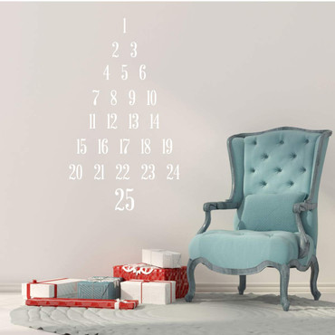 Christmas Countdown Tree Vinyl Decal