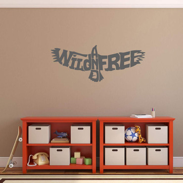 Bird Wall Decor | Wild and Free | Vinyl Wall Decal For Bedroom, Bird Themed Decor or Birthday Decorations | Animal Lover Wall Sticker