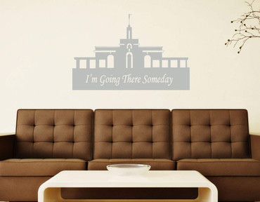 LDS Temple Art | Mount Timpanogos Vinyl Wall Decal | I'm Going There Someday' Song Lyrics - Mormon Home Decor | Small, Large Sizes | Black, White, Gray, Gold, Silver, Other Colors