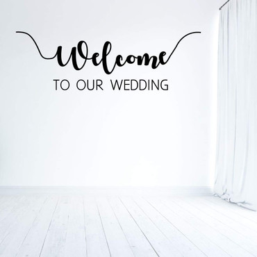 Wedding Decor | Welcome Vinyl Wall Decal Lettering | Small, Large, Extra Large | Black, White, Gold, Silver, Pink, Many Other Colors
