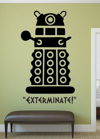 Doctor Who Decal - Dalek - Whovian Gifts, Doctor Who Wall Art, Vinyl Wall Decor For Your Home or Playroom, Doctor Who Decor