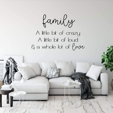 Family Love Vinyl Decal - Living Room, Bedroom or Home D'cor ' A Variety of Sizes and Colors