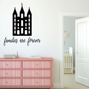 Family Wall Decals - Families are Forever - Lds Temple Vinyl Art for Living Room or Home Decor