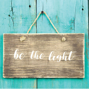 Farmhouse wall Decal - Be The light - Vinyl Decor for Teen's Bedroom, Living Room, Dorm or Home Decoration