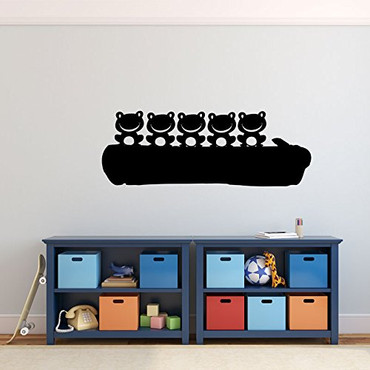 Five Little Speckled Frogs Nursery Rhymes Vinyl Wall Decal Decoration for Baby or Children's Room