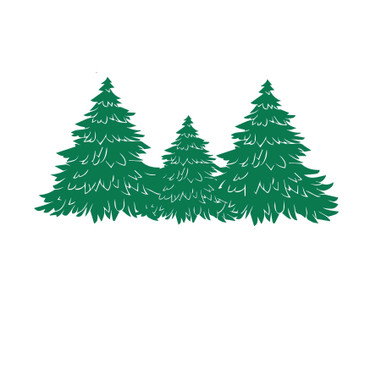 Group of Christmas Trees Wall Decal Silhouette - Holiday Vinyl Decor for Living Room or Home Decoration