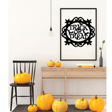 Halloween Wall Decoration - Trick Or Treat - Fall Vinyl Decals for the Home, Office Or Classroom Decor